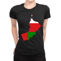 Flag Map Of Oman Ladies Fitted T-shirt | Artistshot