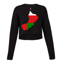 Flag Map Of Oman Cropped Sweater | Artistshot