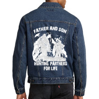 Father And Son Hunting Partners For Life Men Denim Jacket | Artistshot