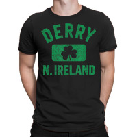 Derry N. Ireland Gym Style Distressed Green Print T-shirt | Artistshot