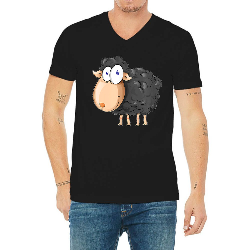 Funny Black Baa Sheep V-neck Tee | Artistshot