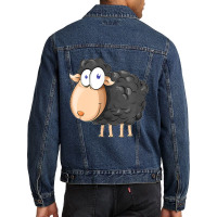 Funny Black Baa Sheep Men Denim Jacket | Artistshot