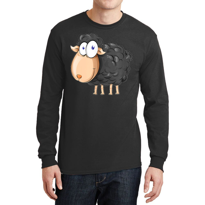 Funny Black Baa Sheep Long Sleeve Shirts | Artistshot