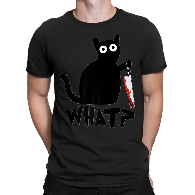 Funny Black Cat What Cute Suspicious Kitten Gift Women Men Premium T-shirt | Artistshot