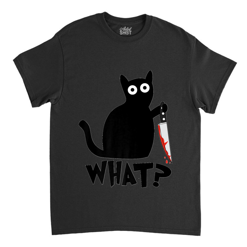 Funny Black Cat What Cute Suspicious Kitten Gift Women Men Premium Classic T-shirt | Artistshot