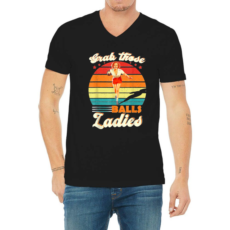 Funny Bowling Art For Bowler Women Girl Ball Bowling Lover V-neck Tee | Artistshot