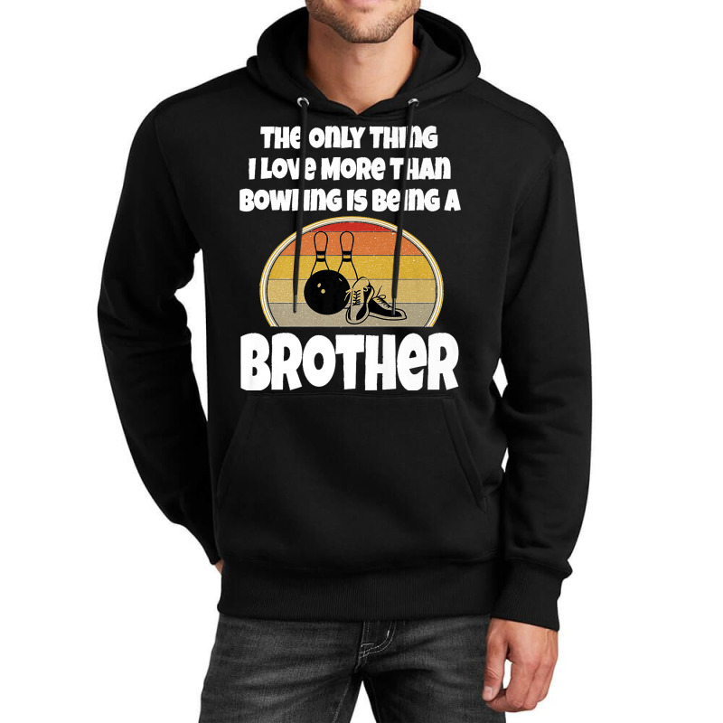 Funny Bowling Brother Sibling Bowler Retro Sunset Team Group Premium Unisex Hoodie | Artistshot