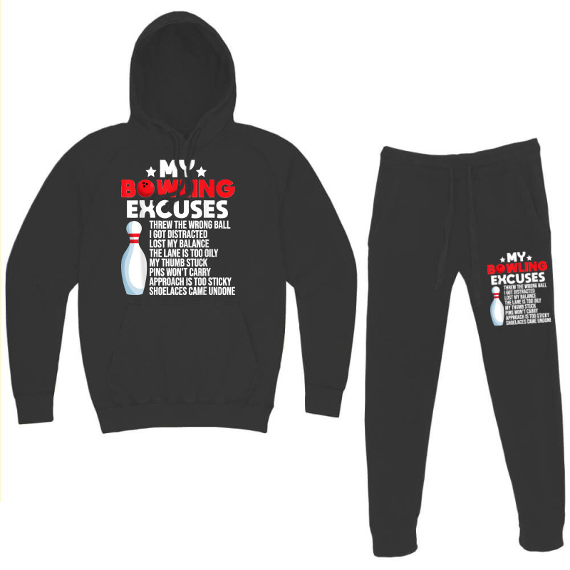 Funny Bowling Excuses For Bowler Hoodie & Jogger Set | Artistshot