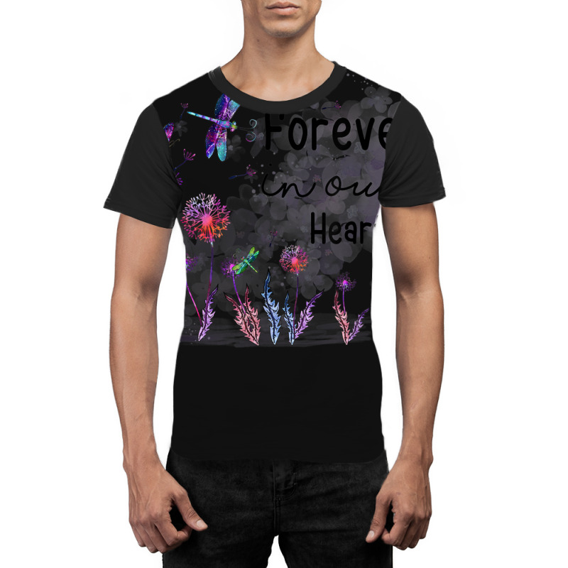 Forever In Our Hearts Dandelion Dragonfly Memorial Women Men Graphic T-shirt by CarolinePascua | Artistshot