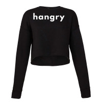 Hangry Angry Hungry Combined Funny Minimal T Shirt Cropped Sweater | Artistshot