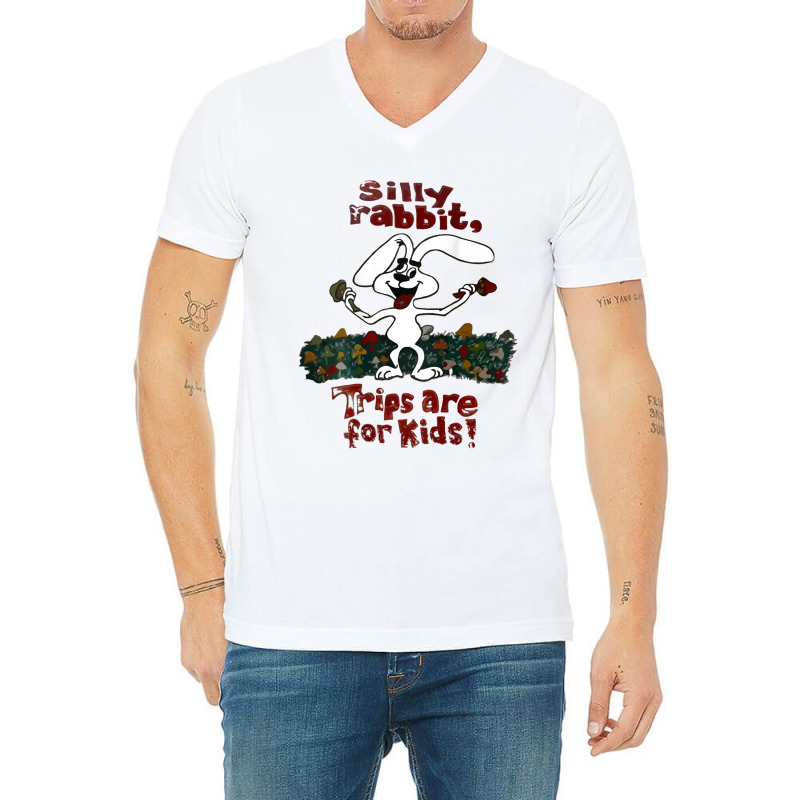 Vintage Silly Rabbit Trips Are For Kids V-neck Tee | Artistshot