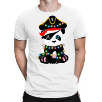 Pirate Panda Lights Christmas Pajama Gifts For Girl Teen Kid T Shirt T-shirt | Artistshot