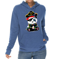 Pirate Panda Lights Christmas Pajama Gifts For Girl Teen Kid T Shirt Lightweight Hoodie | Artistshot