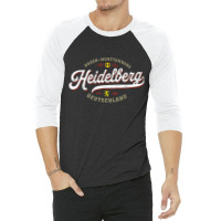 Heidelberg Germany - Vintage Souvenir Travel Heidelberg 3/4 Sleeve Shirt | Artistshot