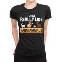 Farm Animals Funny Professional Farmer Farming Lover Ladies Fitted T-shirt | Artistshot