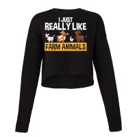 Farm Animals Funny Professional Farmer Farming Lover Cropped Sweater | Artistshot