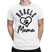 Womens Beagle Mama Heart Paw Funny Cute Dog Lover Beagle Mom T-shirt | Artistshot