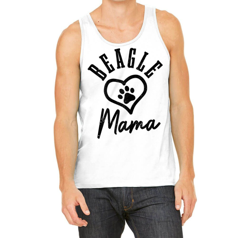 Womens Beagle Mama Heart Paw Funny Cute Dog Lover Beagle Mom Tank Top | Artistshot