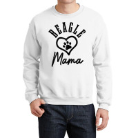 Womens Beagle Mama Heart Paw Funny Cute Dog Lover Beagle Mom Crewneck Sweatshirt | Artistshot