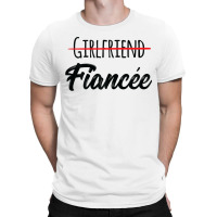 Womens Engagement Announcement Couples Girlfriend Fiancee T-shirt | Artistshot