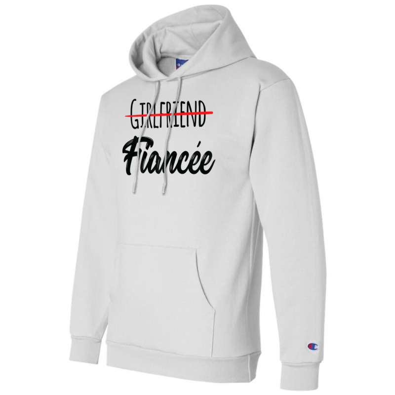 Womens Engagement Announcement Couples Girlfriend Fiancee Champion Hoodie | Artistshot