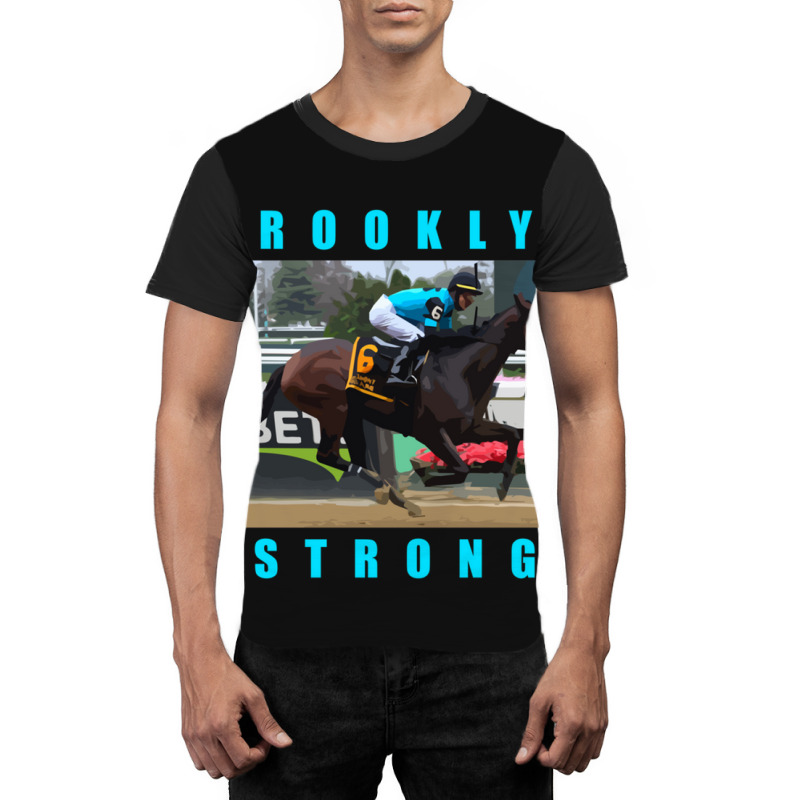 Brooklyn Strong - Classic Horseracing - Blue Graphic T-shirt by LindaWilliams | Artistshot