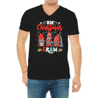 Rn Christmas Crew Nurse Christmas Gnomes Cute Xmas T Shirt V-neck Tee | Artistshot