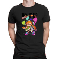 Splatoon Ink It Up Squid Inkling Splatter Poster T-shirt | Artistshot