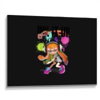 Splatoon Ink It Up Squid Inkling Splatter Poster Metal Print Horizontal | Artistshot