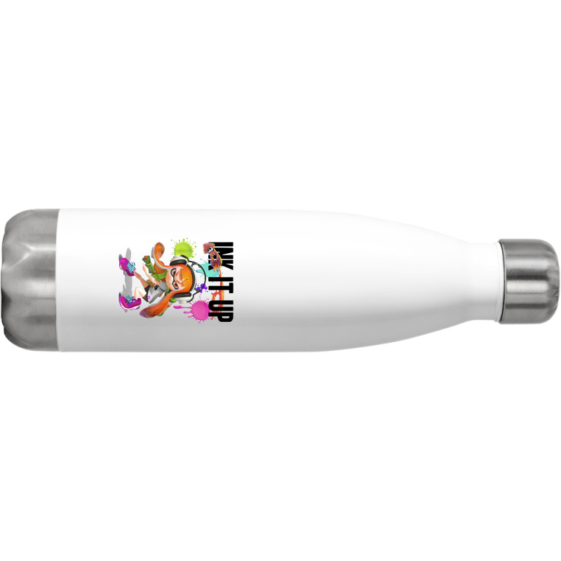 Splatoon Ink It Up Squid Inkling Splatter Poster Stainless Steel Water Bottle | Artistshot