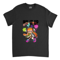 Splatoon Ink It Up Squid Inkling Splatter Poster Classic T-shirt | Artistshot