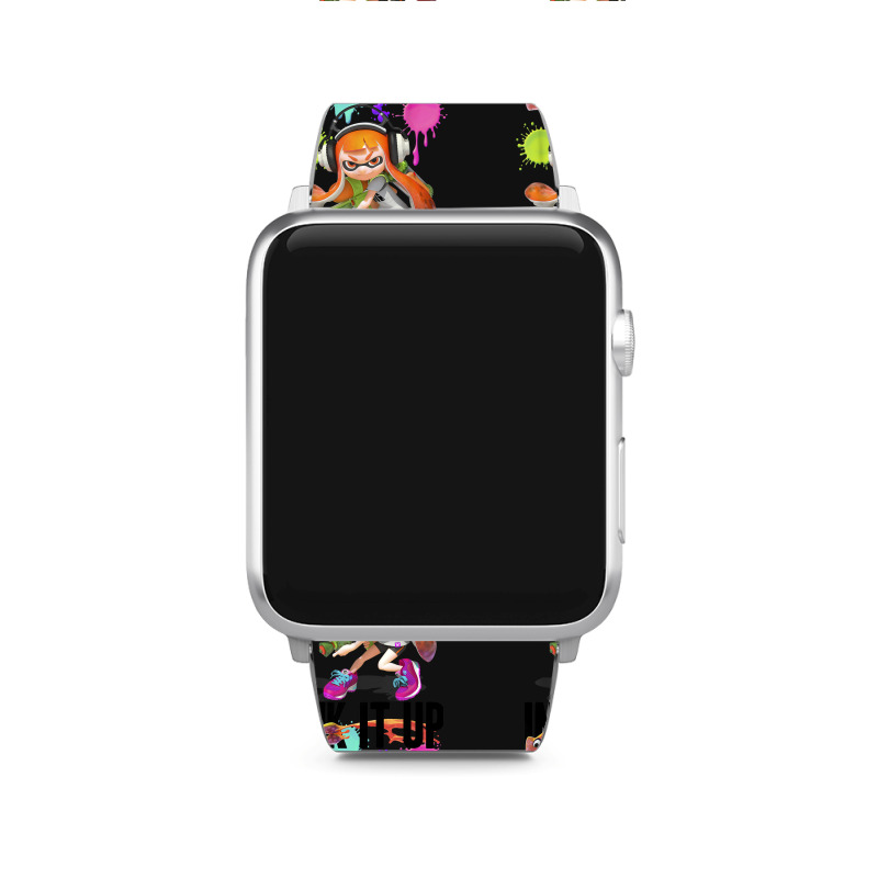 Splatoon Ink It Up Squid Inkling Splatter Poster Apple Watch Band | Artistshot