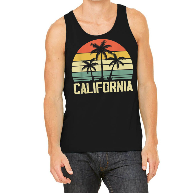 California Island Palm Beach Surfboard Surf Retro Vintage Tank Top by KathleenSusanBuckler | Artistshot