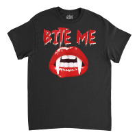 Bite Me Funny Halloween Vampire Bite Me Tank Top Classic T-shirt | Artistshot