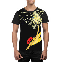 Dandelion Seeds Ladybug For Gardener Herbalist Graphic T-shirt | Artistshot