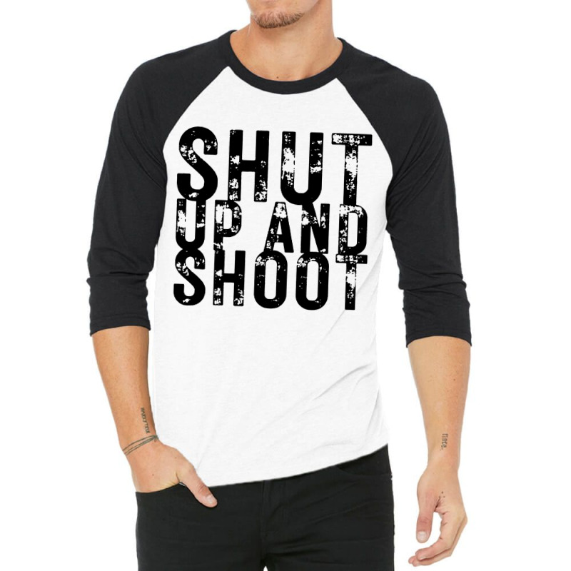 Shut Up And Shoot Billiard 8 Ball 3/4 Sleeve Shirt | Artistshot