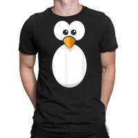 Funny Penguin Face Design Or Easy Costume Black Penguin T-shirt | Artistshot