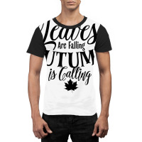 Cute Leaves Are Falling Autumn Is Calling Fall Season Design T Shirt Graphic T-shirt | Artistshot