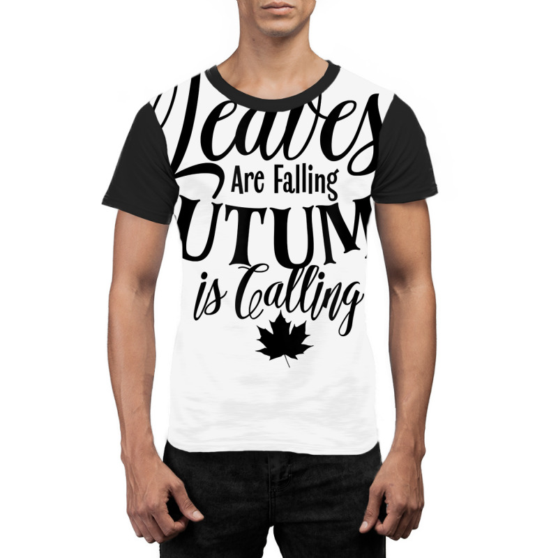 Cute Leaves Are Falling Autumn Is Calling Fall Season Design T Shirt Graphic T-shirt by ormtbkluss | Artistshot