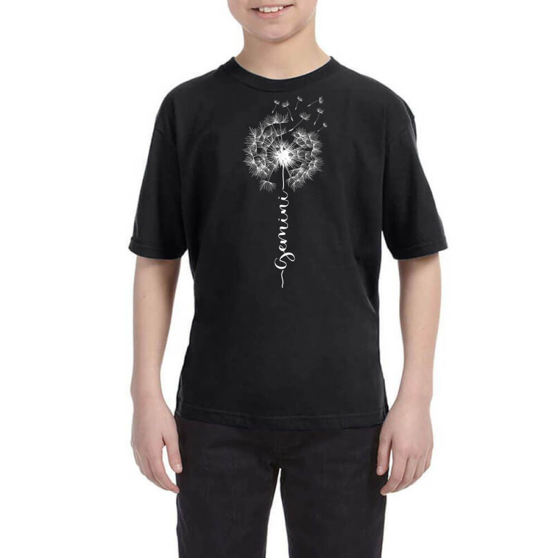 Cute Dandelion Saying Astrology Flower Zodiac Gemini T Shirt Youth Tee by zaeske | Artistshot