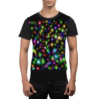 Colorful Chrismas Stars Graphic T-shirt | Artistshot