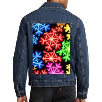 Colourful Chrismas Men Denim Jacket | Artistshot