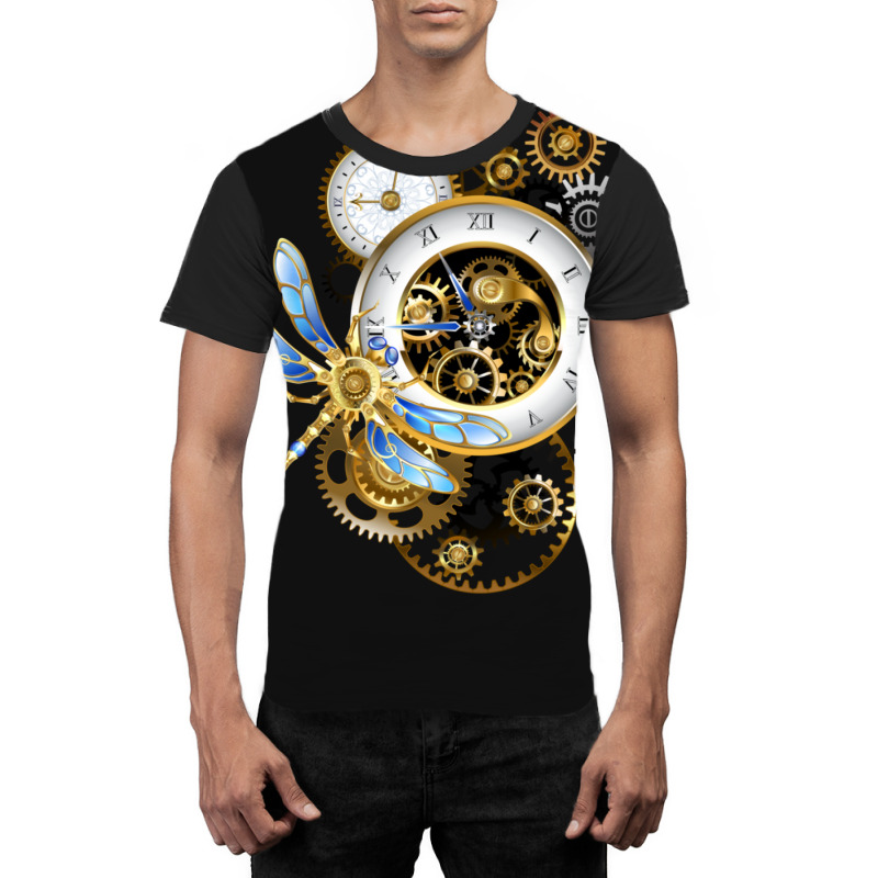 Steampunk Dials With Dragonfly Graphic T-shirt | Artistshot