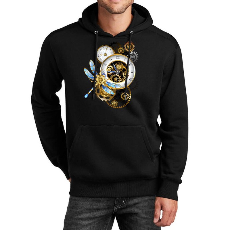 Steampunk Dials With Dragonfly Unisex Hoodie | Artistshot