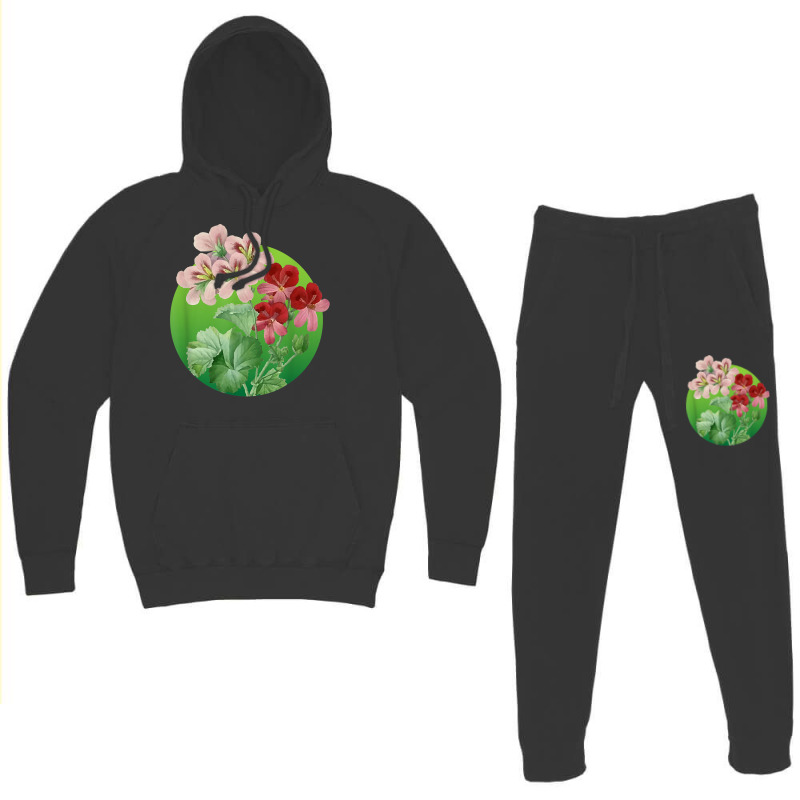 Geranium Flower Pelargonium Florist Girls Women Gardening T Shirt Hoodie & Jogger set by enaqr0esch | Artistshot