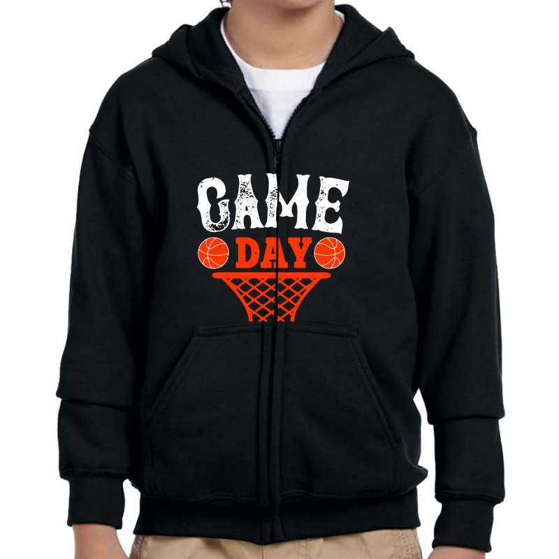 Gameday Basketball Youth Zipper Hoodie by liamoliver043 | Artistshot