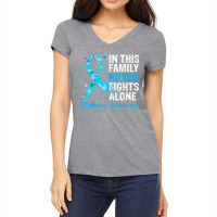 In This Family No One Fights Diabetes Alone Warrior Type 1 T Shirt Women's V-neck T-shirt | Artistshot