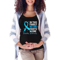 In This Family No One Fights Diabetes Alone Warrior Type 1 T Shirt Maternity Scoop Neck T-shirt | Artistshot