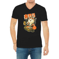 Sushi Chef Cat - Funny Restaurant Kitty - Japanese Food V-neck Tee | Artistshot