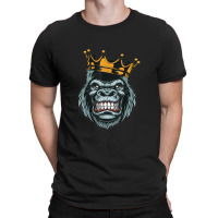 Gorilla King Ferocious Gorilla On With Crown Christmas Gifts T-shirt | Artistshot